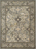 Rugs Blue and Grey Rug - 94" x 126" x 0.3" Blue/Grey Olefin Oversize Rug HomeRoots