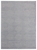 Rugs Blue and Grey Rug - 94" x 126" x 0.39" Blue/Grey Polyester/Olefin Area Rug HomeRoots