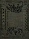 Rugs Blue and Grey Rug - 94" x 126" x 0.4" Blue/Grey Polypropylene Oversize Rug HomeRoots