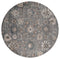 Rugs Blue and Grey Rug 94" x 94" x 0.79" Blue/Grey Microfiber/Polyester Round Rug 7989 HomeRoots