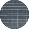 Rugs Blue and Grey Rug 94" x 94" x 1.2" Blue/Grey Microfiber Polyester Round Rug 1666 HomeRoots