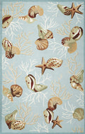 Rugs Blue Area Rugs 20" x 30" Polyester Blue Area Rug 3210 HomeRoots