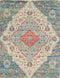 Rugs Blue Area Rugs 27" x 45" Jute Blue/Red Area Rug 3321 HomeRoots