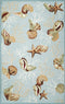 Rugs Blue Area Rugs 27" X 45" Polyester Blue Area Rug 3392 HomeRoots