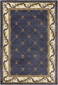 Rugs Blue Area Rugs 3'3" x 4'11" Polypropylene Blue Area Rug 3688 HomeRoots
