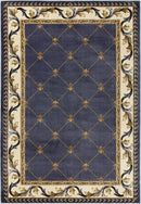 Rugs Blue Area Rugs 3'3" x 4'11" Polypropylene Blue Area Rug 3688 HomeRoots