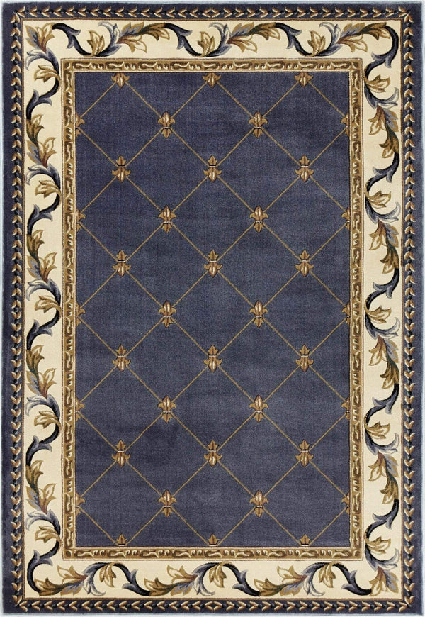 Rugs Blue Area Rugs 3'3" x 4'11" Polypropylene Blue Area Rug 3688 HomeRoots
