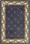 Rugs Blue Area Rugs 3'3" x 4'11" Polypropylene Blue Area Rug 3688 HomeRoots
