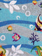 Rugs Blue Area Rugs 3'3" x 5'3" Polyester Blue Area Rug 3938 HomeRoots
