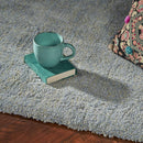 Rugs Blue Area Rugs - 3'3" x 5'3" Polyester Blue Heather Area Rug HomeRoots