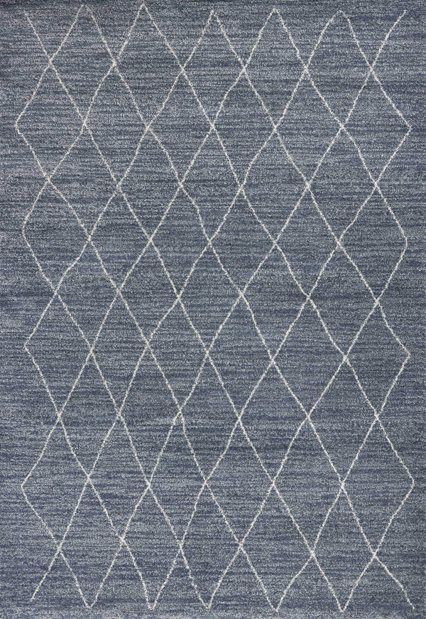 Rugs Blue Area Rugs 3'3"X 5'3" Polypropylene Blue Area Rug 3762 HomeRoots