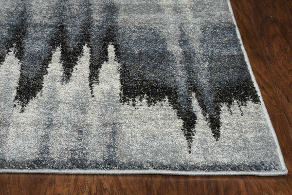 Rugs Blue Area Rugs - 39" X 63" X 0.'5" Blue Ivory Polypropylene Rug HomeRoots