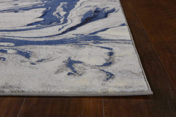 Rugs Blue Area Rugs 5'3" x 7'7" Polypropylene Blue Area Rug 2503 HomeRoots