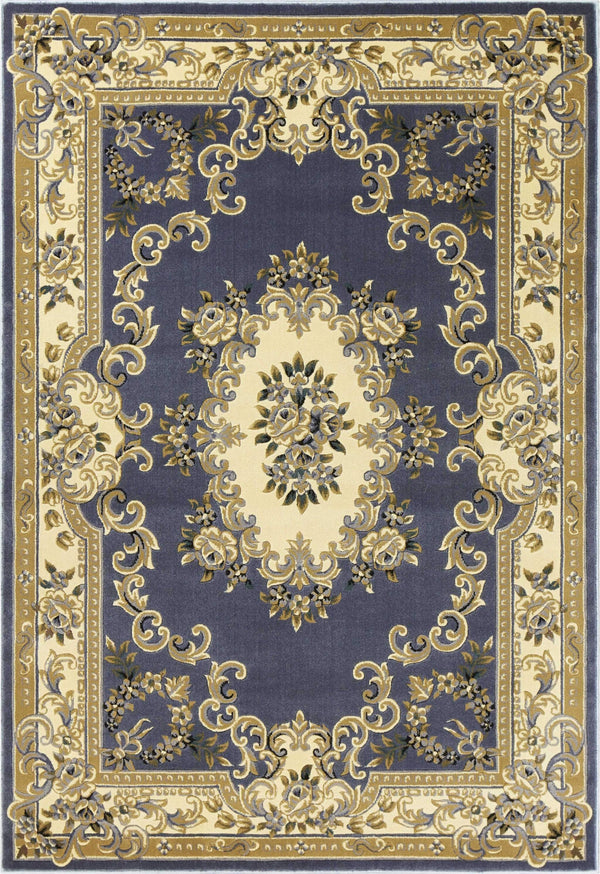 Rugs Blue Area Rugs - 5'3" x 7'7" Polypropylene Blue Area Rug HomeRoots