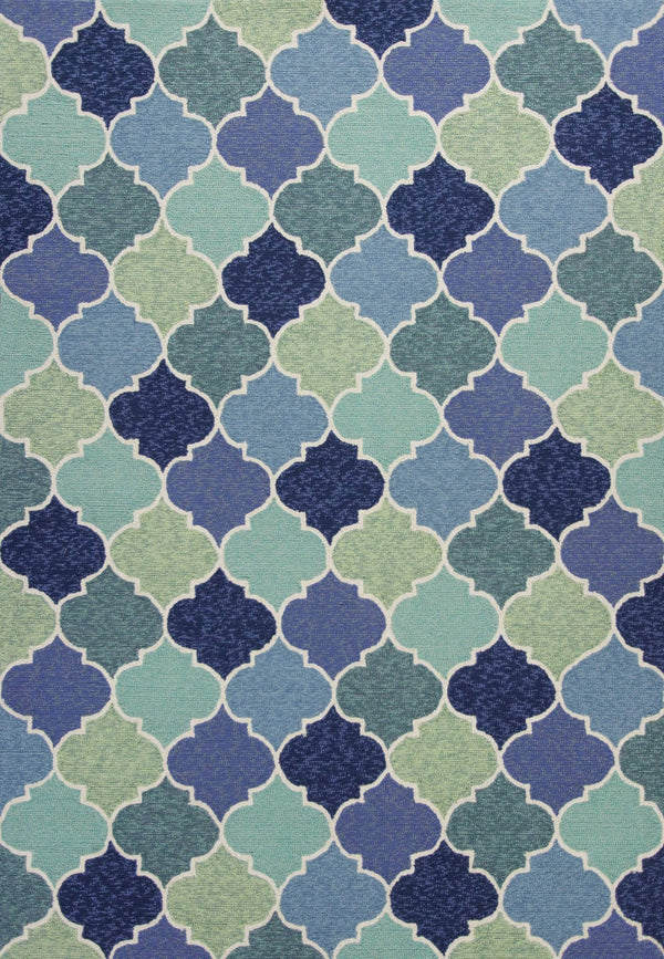 Rugs Blue Area Rugs - 5' x 7'6" UV-treated Polypropylene Blue Area Rug HomeRoots