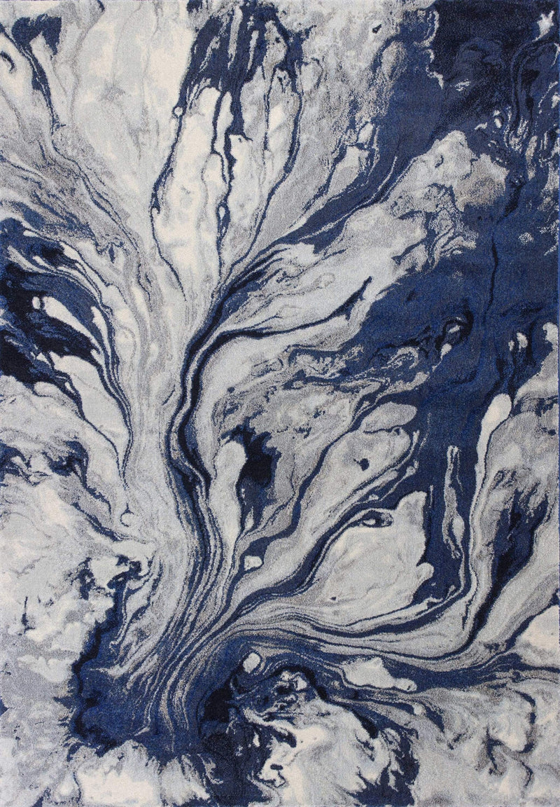 Rugs Blue Area Rugs - 6'7" x 9'6" Polypropylene Blue Area Rug HomeRoots