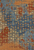Rugs Blue Area Rugs - 7'10" x 10'10" Polypropylene Blue/Coral Area Rug HomeRoots