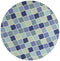 Rugs Blue Area Rugs - 7'6" Round UV-treated Polypropylene Blue Area Rug HomeRoots