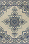 Rugs Blue Area Rugs 7'6" x 9'6" UV-treated Polypropylene Ivory/Blue Area Rug 9928 HomeRoots