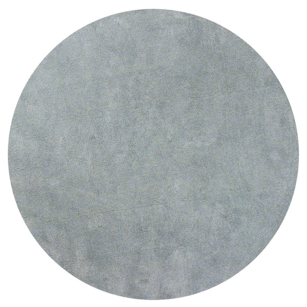 Rugs Blue Area Rugs - 8' Round Polyester Blue Heather Area Rug HomeRoots