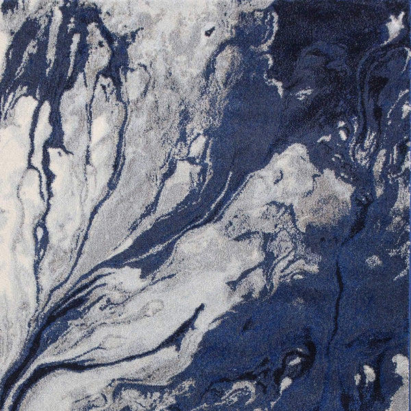 Rugs Blue Area Rugs 9'10" x 13'2" Polypropylene Blue Area Rug 515 HomeRoots