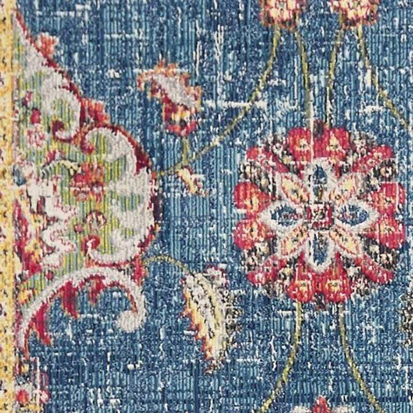 Rugs Blue Rug - 118" X 158" X 0.'25" Blue Polypropylene Rug HomeRoots