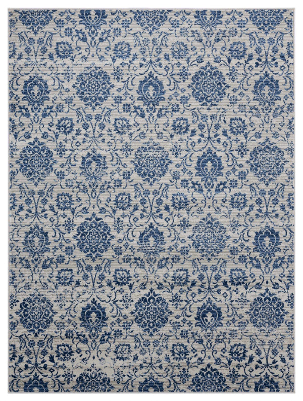 Rugs Blue Rug 118" x 158" x 0.31" Denim Blue Olefin Rug 8282 HomeRoots