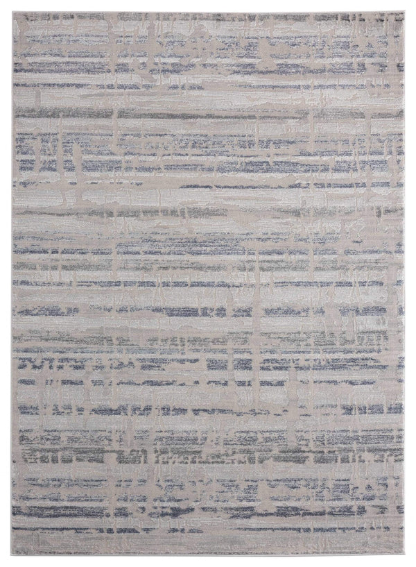 Rugs Blue Rug 118" x 158" x 0.39" Blue Polyester/Olefin Oversize Rug 7905 HomeRoots