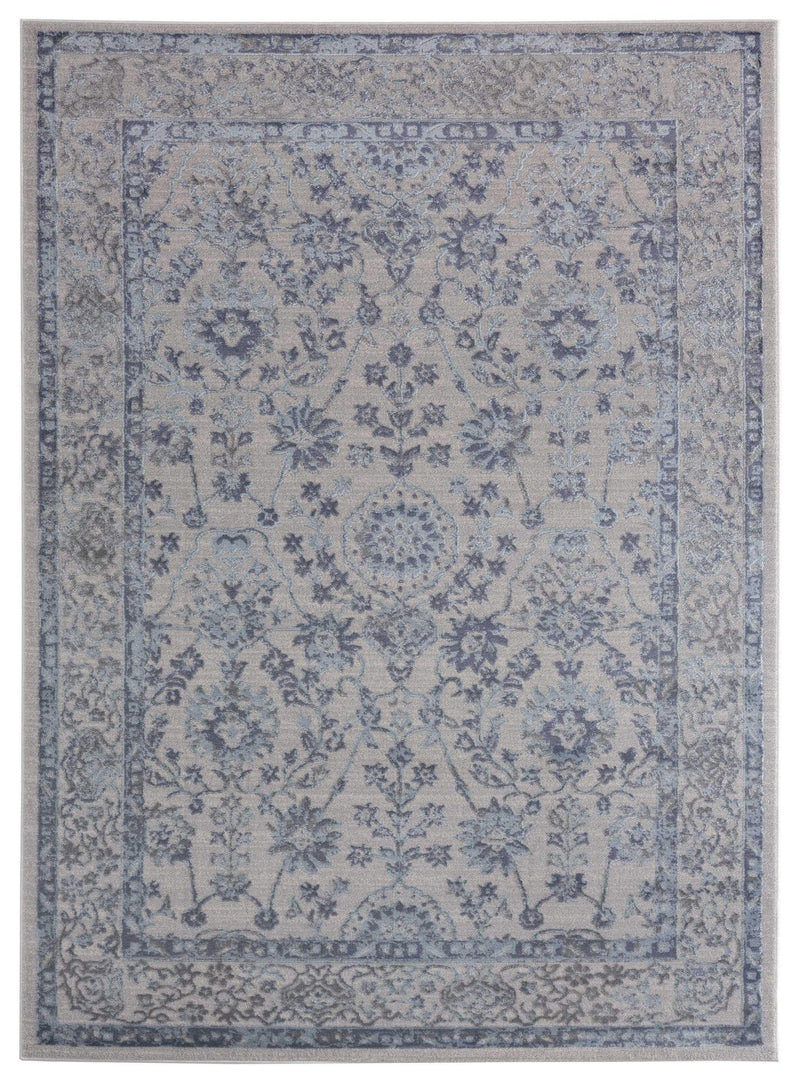 Rugs Blue Rug - 118" x 158" x 0.39" Blue Polyester/Olefin Oversize Rug HomeRoots