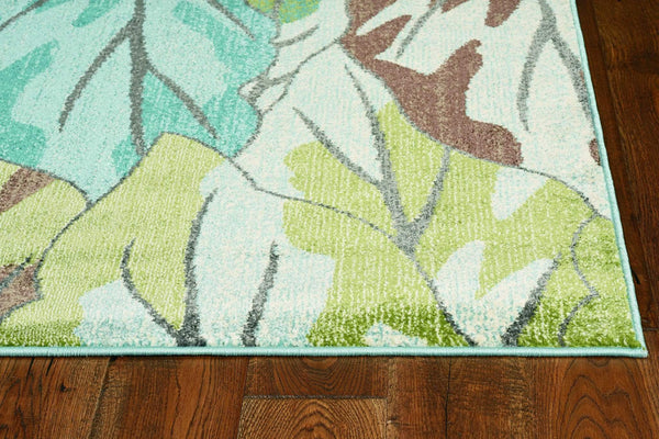 Rugs Blue Rug - 118" X 158" X 0.'5" Blue Polypropylene Rug HomeRoots