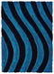 Rugs Blue Rug 22" x 26" x 1.2" Blue Polyester Accent Rug 9199 HomeRoots