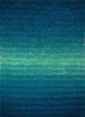 Rugs Blue Rug - 22" x 26" x 1.2" Blue Polyester Accent Rug HomeRoots