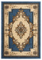 Rugs Blue Rug 22" x 32" x 0.53" Blue Olefin/Polypropylene Area Rug 7332 HomeRoots