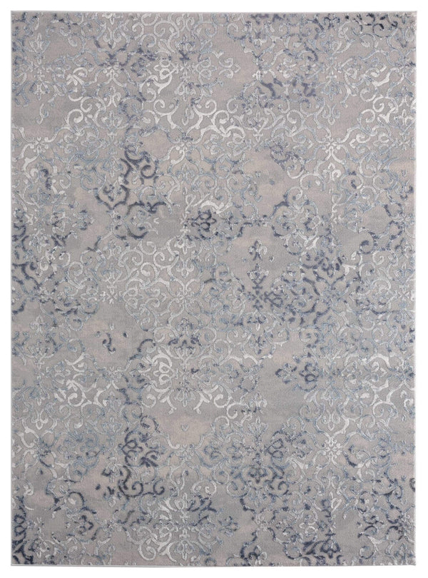 Rugs Blue Rug 23" x 36" x 0.39" Blue Polyester/Olefin Accent Rug 7872 HomeRoots