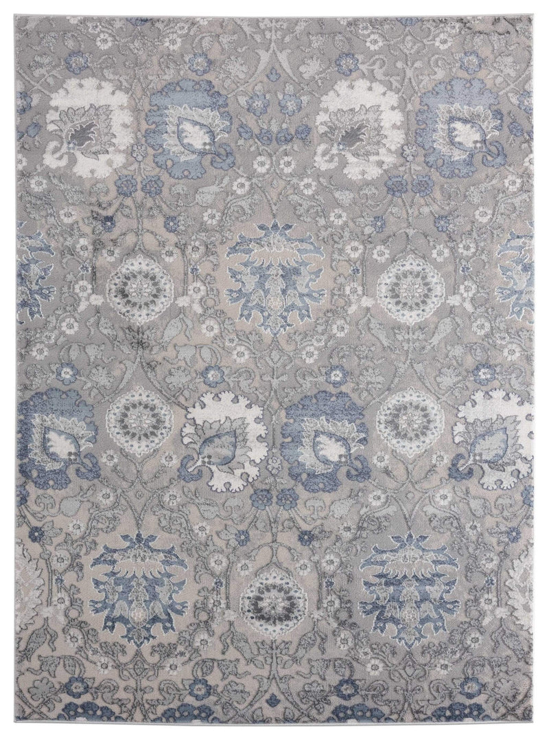 Rugs Blue Rug 23" x 36" x 0.39" Blue Polyester/Olefin Accent Rug 7886 HomeRoots