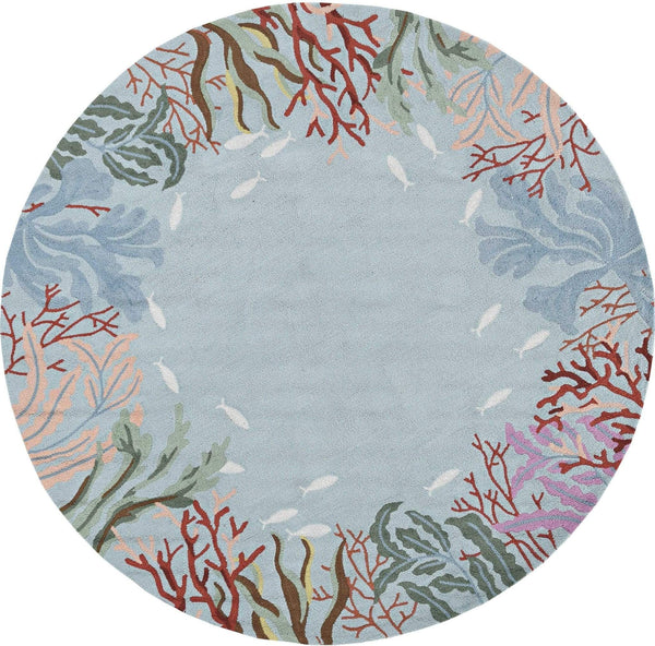 Rugs Blue Rug - 24" X 90" X 0.'25" Blue Polyester Rug HomeRoots