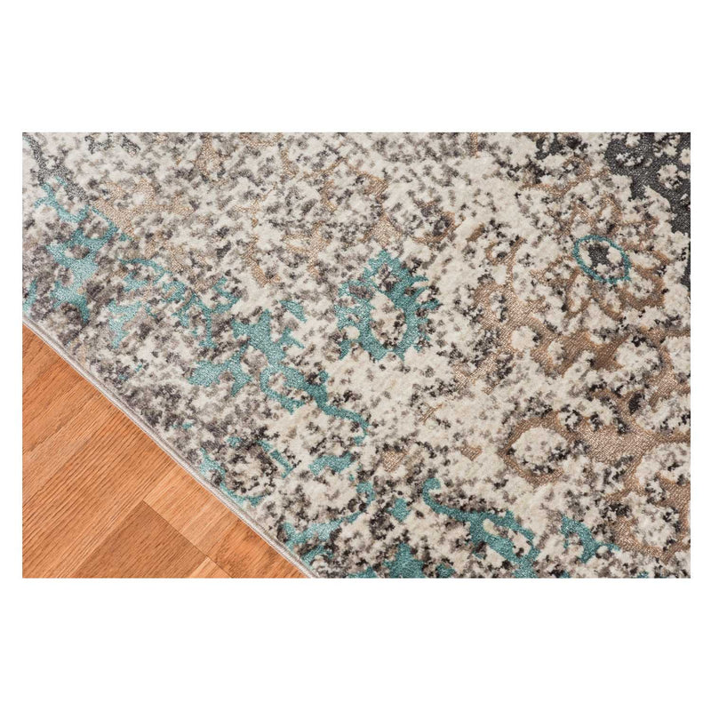 Rugs Blue Rug - 3.11" X5.07" X 0.38" Blue Polyester Area Rug HomeRoots