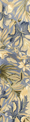 Rugs Blue Rug - 30" X 120" X 0.'5" Blue Wool Rug HomeRoots