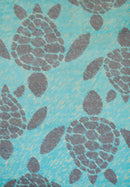 Rugs Blue Rug - 31" x 47" x 0.43" Blue Polypropylene Accent Rug HomeRoots