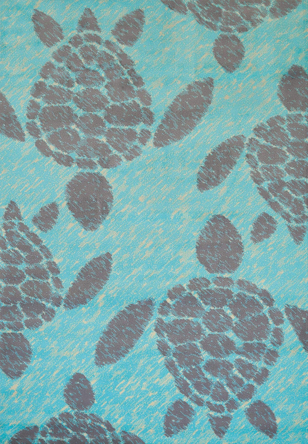 Rugs Blue Rug - 31" x 47" x 0.43" Blue Polypropylene Accent Rug HomeRoots