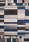 Rugs Blue Rug - 31" x 50" x 0.47" Denim Blue Polypropylene Accent Rug HomeRoots