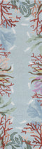 Rugs Blue Rug - 39" X 63" X 0.'25" Blue Polyester Rug HomeRoots