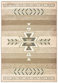 Rugs Blue Rug - 47" x 63" x 0.31" Light Brown Polypropylene Accent Rug HomeRoots