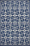 Rugs Blue Rug - 5'3" x 7'7" UV-treated Polypropylene Denim Area Rug HomeRoots