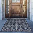 Rugs Blue Rug - 5'3" x 7'7" UV-treated Polypropylene Denim Area Rug HomeRoots