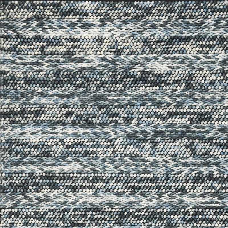 Rugs Blue Rug - 60" X 84" X 0.'75" Blue Wool Rug HomeRoots