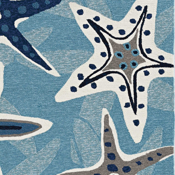 Rugs Blue Rug - 60" X 90" X 0.'25" Blue Polypropylene Rug HomeRoots