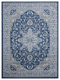 Rugs Blue Rug 63" x 86" x 0.31" Denim Blue Olefin Area Rug 8258 HomeRoots