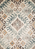 Rugs Blue Rug 63" x 86" x 0.39" Blue Olefin Area Rug 7083 HomeRoots