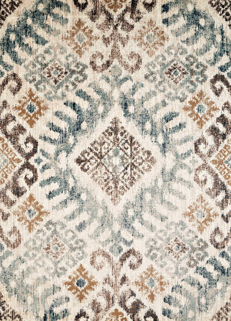 Rugs Blue Rug 63" x 86" x 0.39" Blue Olefin Area Rug 7083 HomeRoots